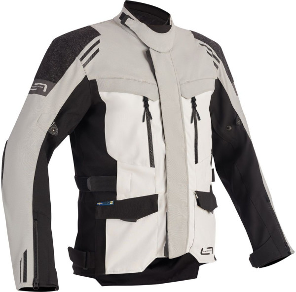 Lindstrands Motorrad Jacke Textile Jacket Storbo Light Grey Black 720-25060190