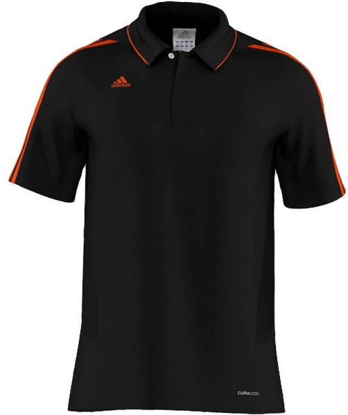 adidas MiTeam Team Polo Männer Schwarz/Orange-XS