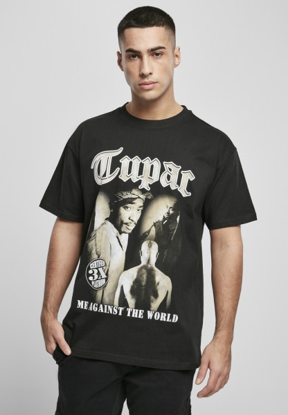 Mister Tee T-Shirt Tupac MATW Sepia Oversize Tee Black