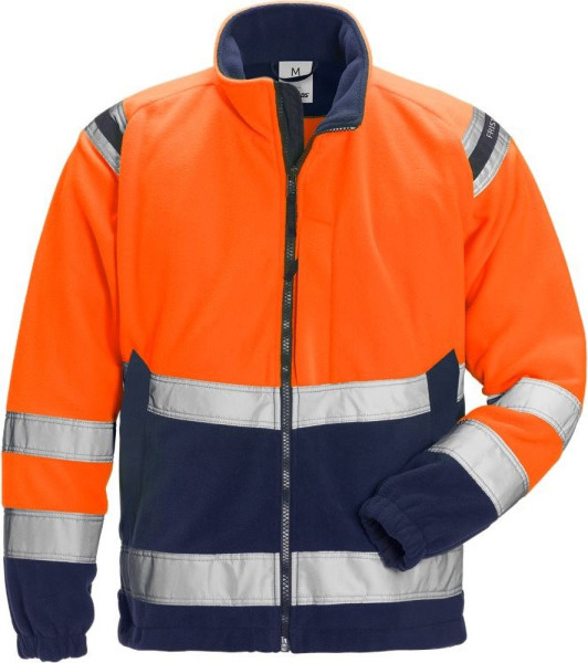 Fristads Warnschutz-Jacke High Vis Fleecejacke Kl. 3 4041 FE Warnschutz-Orange/Marine
