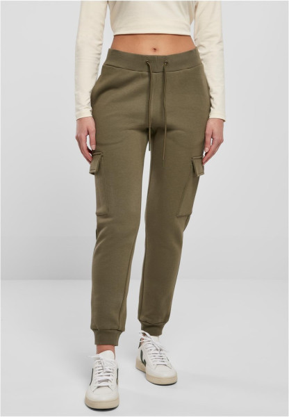 Urban Classics Damen Jogginghose Ladies Cargo Sweat Pants Olive