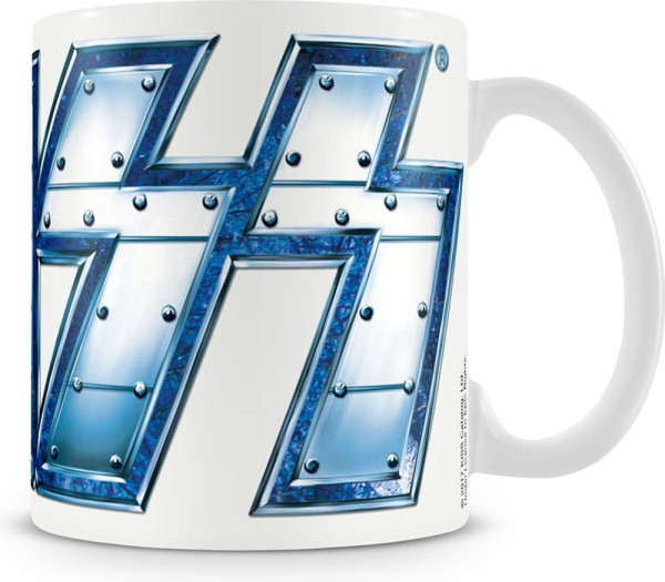 Kiss Metal Logo Coffee Mug Kaffeebecher White