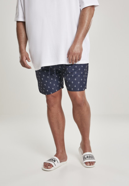 Urban Classics Swim Shorts Pattern Swim Shorts Anchor/Navy