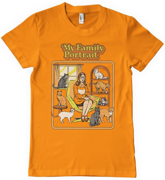 Steven Rhodes My Family Portrait T-Shirt Orange