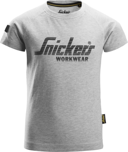 Snickers Kinder Arbeitsshirt Junior Logo T-Shirt Grau