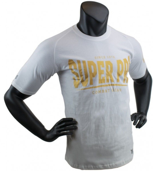 Super Pro T-Shirt S.P. Logo Weiß/Gold