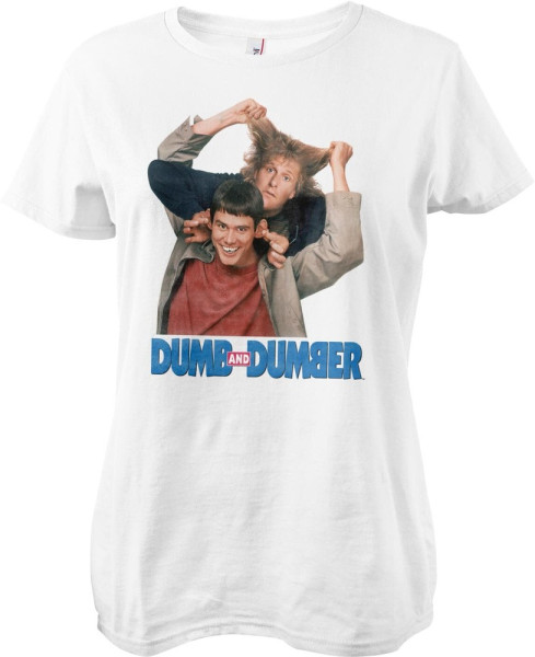Dumb & Dumber Washed Poster Girly Tee Damen T-Shirt White