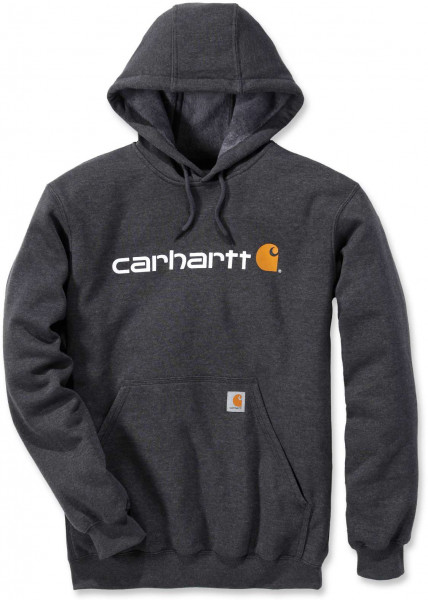 Carhartt Sweatshirt Signature Logo Hooded Sweatshirt Carbon Heather