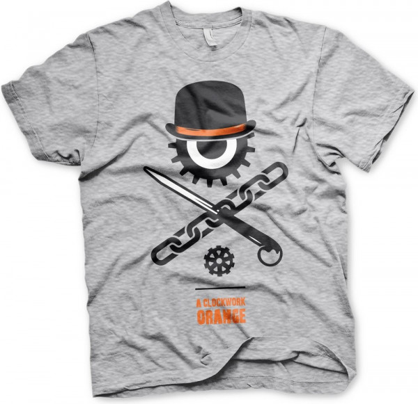 Clockwork Orange Bowler Eye T-Shirt Heather-Grey