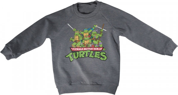 Teenage Mutant Ninja Turtles Teeange Mutant Ninja Turtles Distressed Group Kids Sweatshirt Kinder Dark-Heather