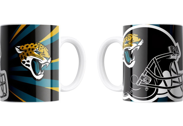 Jacksonville Jaguars Jumbo-Tasse „Helmet“ 450ml American Football NFL Orange-450ml