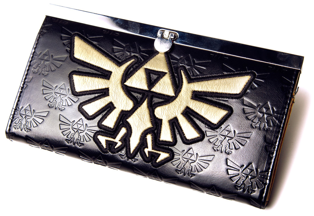 Legend Of Zelda Triforce Geldbörse – Geprägt, Schwarz, Mit Münzfach & Kartenhalter, Bifold-Design