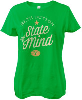 Yellowstone Beth Dutton State Of Mind Girly Tee Damen T-Shirt Green Yellowstone Beth Dutton State Of Mind Girly Tee Damen T-Shirt Green