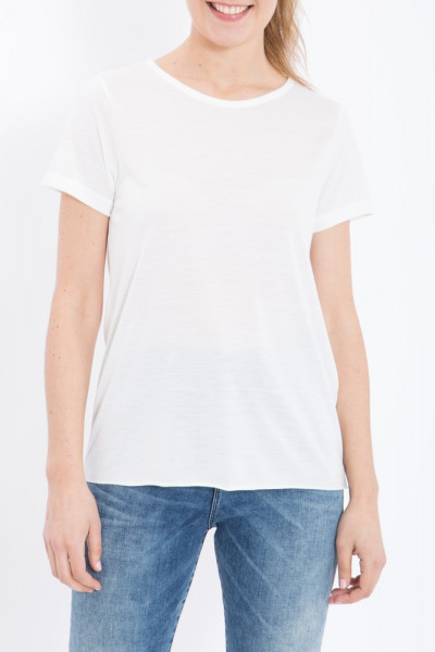 Queen Kerosin Basic T-Shirt aus Viskose-Mix QK120056 Offwhite