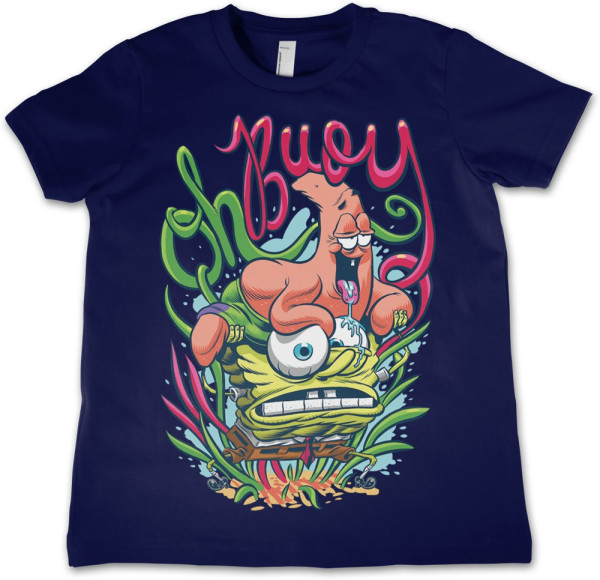 Spongebob Oh Boy Kids T-Shirt Kinder Navy