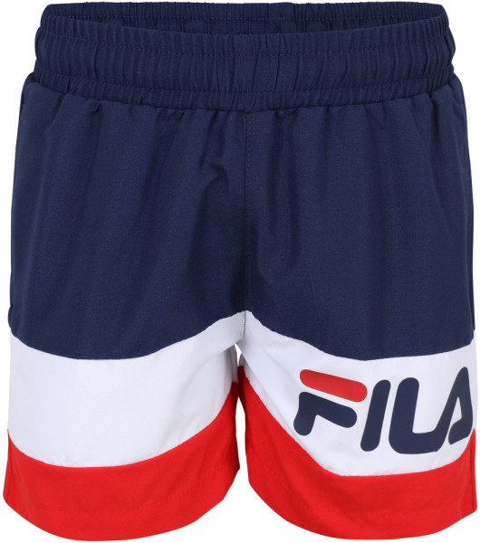 Fila Jungen Kurze Hose Langula Beach Shorts Medieval Blue-Bright White-True Red