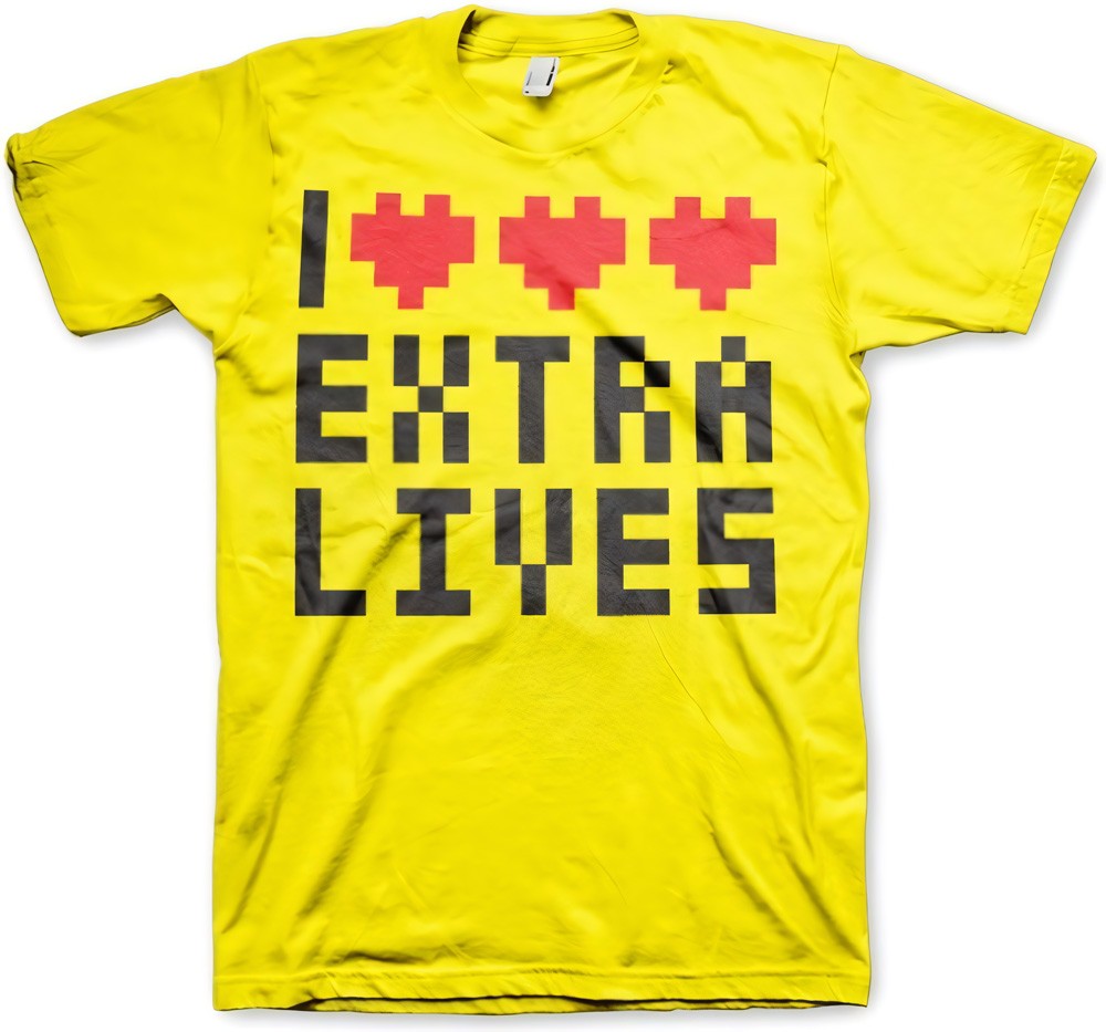 Hybris I Love Extra Lives T-Shirt Gelb - Herren / Unisex