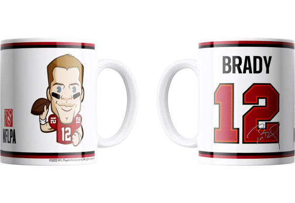 Tampa Bay Buccaneers Tom Brady Emoji Jumbo-Tasse 440 ml American Football NFL Rot-440 ml