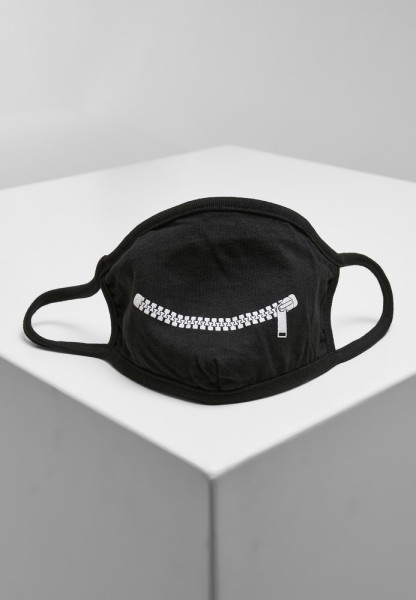 Mister Tee Mundschutz Zip Smile Face Mask Black