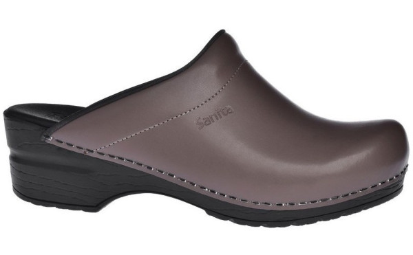 Sanita Damen Clog offen Original-Sonja Pu Open Taupe