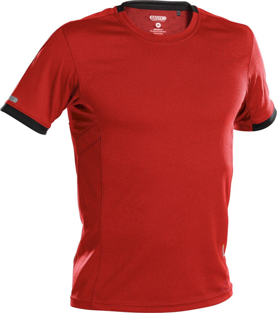 Dassy T-Shirt Nexus PES04 Rot/Schwarz - Herren / Unisex