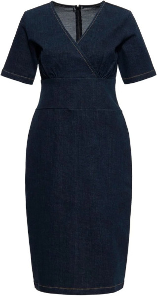 Queen Kerosin Damen Retro Overlapped Pencil Kleid QKU46030