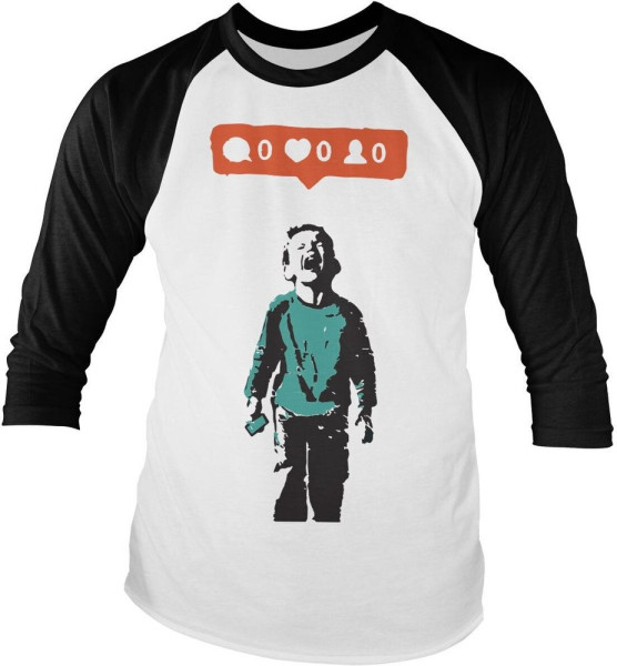 Hybris The Social Kid Baseball Long Sleeve Tee SH-19-BK002-H44-8