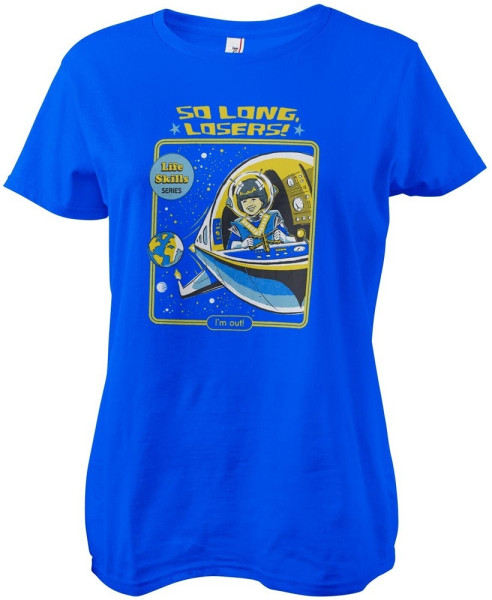 Steven Rhodes So Long Losers Girly Tee Damen T-Shirt Blue