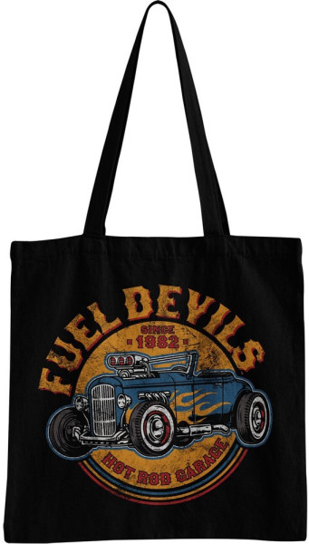 Fuel Devils Flame Rod Tote Bag Tragetasche Black