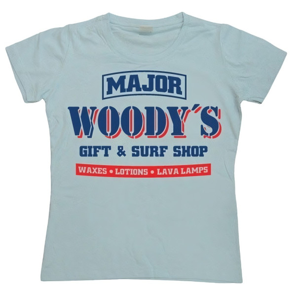 Hybris Woody's Army & Surf Shop Girly T-shirt Damen Skyblue