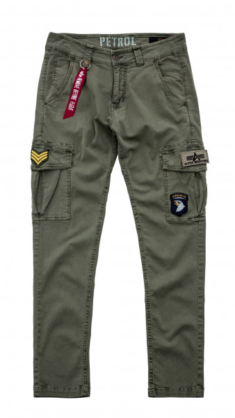 Alpha Industries Petrol Patch Pant Shorts / Hose Olive