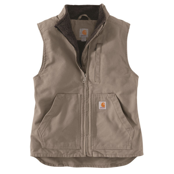 Carhartt Damen Weste Sherpa Lined Mock Neck Vest Taupe Grey