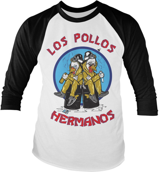 Breaking Bad Walter & Jesse Hermanos Baseball Long Sleeve Tee Longsleeve White-Black