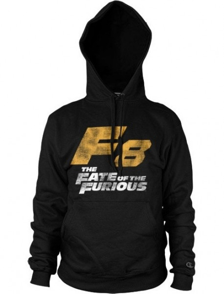 The Fast and the Furious F8 Distressed Logo Hoodie Black