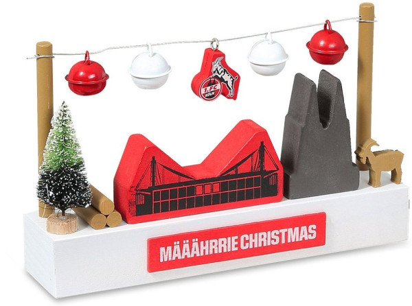 1. FC Köln Holz-Dekolandschaft Määährrie Christmas 4080568