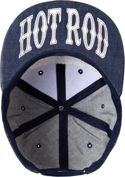 King Kerosin Snapback Cap im coolen Denim-Style Hot Rod