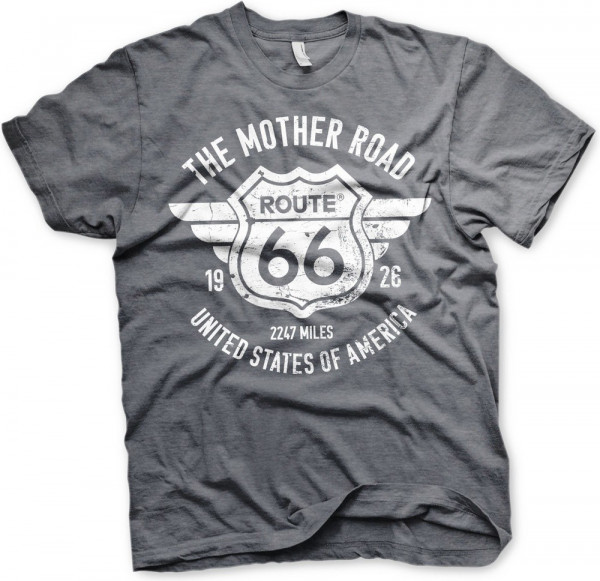Route 66 The Mother Road T-Shirt Dark-Heather