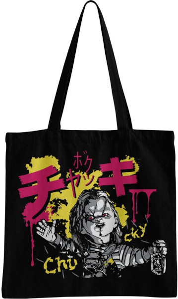 Chucky Graffiti Tote Bag Tragetasche Black