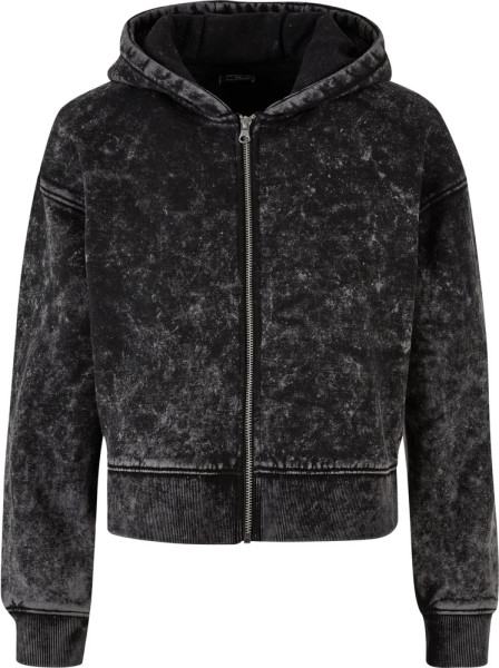 Urban Classics Damen Ladies Short Oversized Towel Washed Zip Hoody