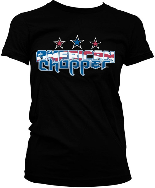 American Chopper Damen Flag Logo Girly Tee DC-5-AC006-H80-9
