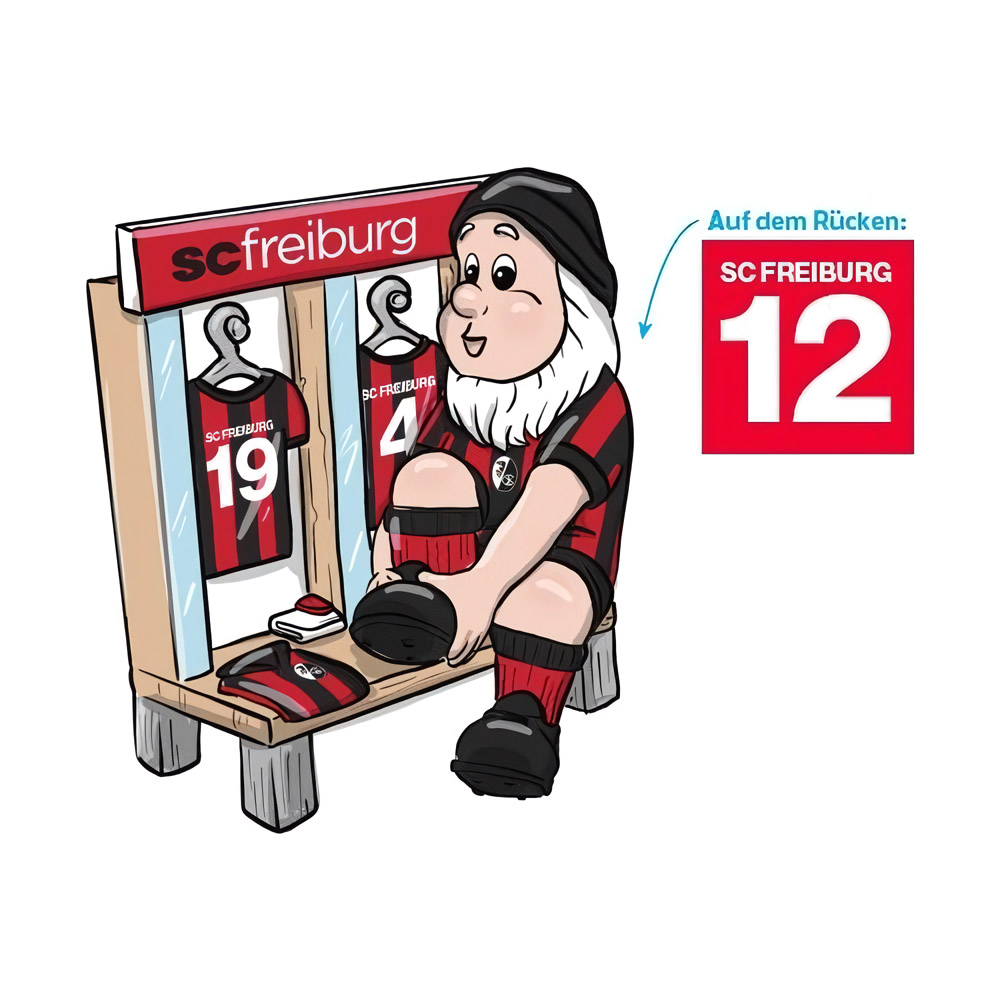 SC Freiburg Gartenzwerg Kabine Fussball Rot - Herren / Unisex