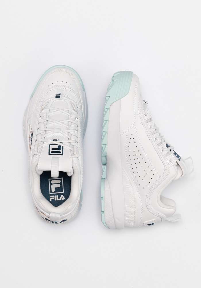 Fila Damen Schuhe Disruptor Flower Women White Blue Glass Schuhe Damen Lifestyle kustom kult