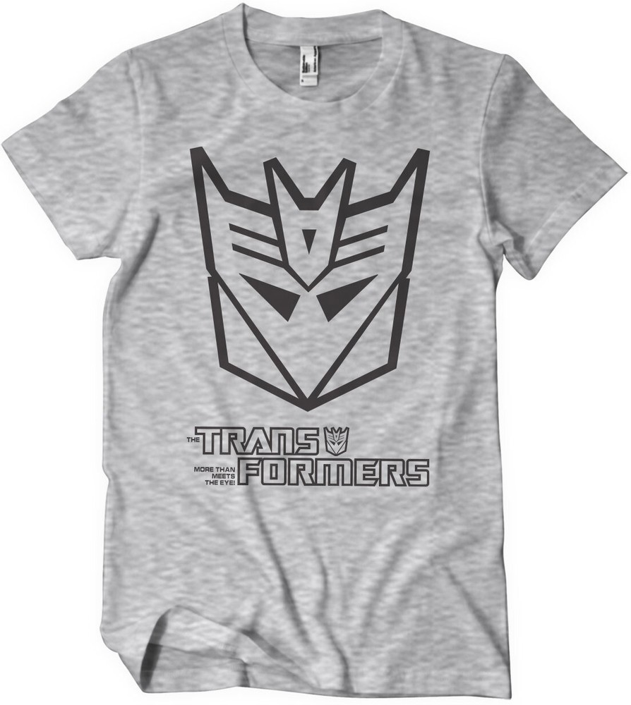 Transformers Decepticon Monotone T-Shirt Heathergrey - Herren / Unisex