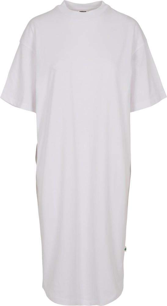 Urban Classics Damen Ladies Organic Long Oversized Tee Dress Weiß - Damen