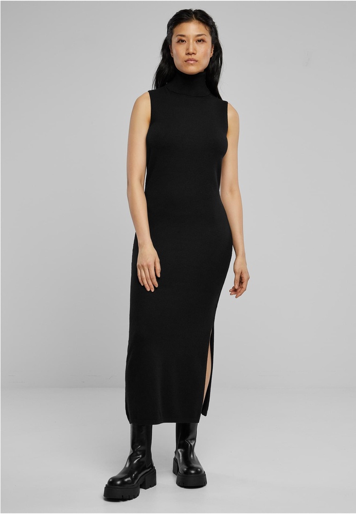 Urban Classics Damen Kleid Ladies Knitted Eco Viscose Turtleneck Dress TB6094 - Damen