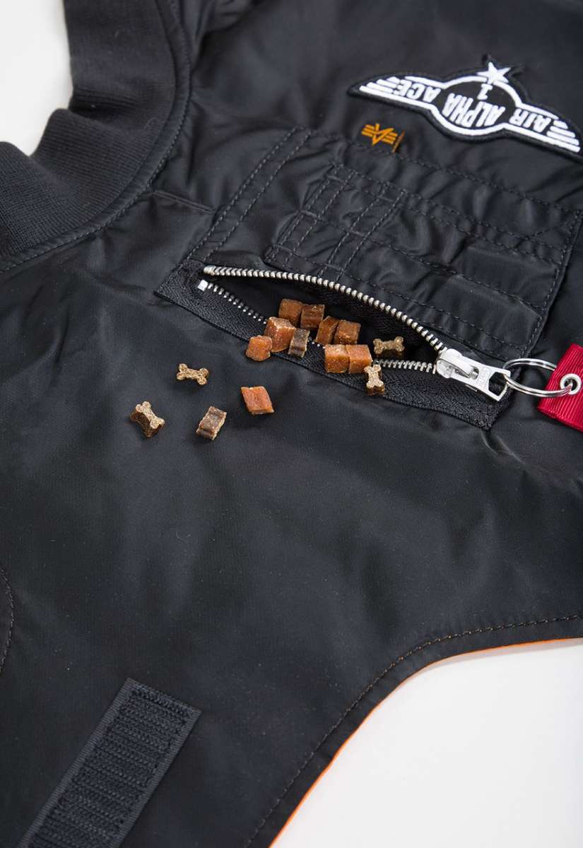 Alpha Industries Dog MA1 Nylon Flight Jacket Haustiere Black