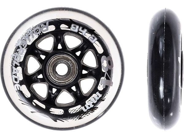Rollerblade Universal Inliner Zubehör Inliner Rollen 84 mm 84A + Lager SG7 + Spacer Set 8 Stk 55176