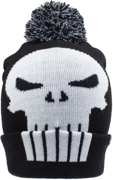 Marvel Comics Punisher - Skull (Beanie Pom) Mütze Black