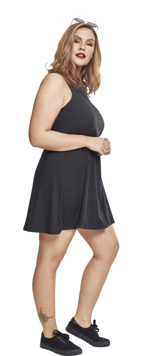 Urban Classics Kleid Ladies A-Line Turtleneck Dress Schwarz - Herren / Unisex