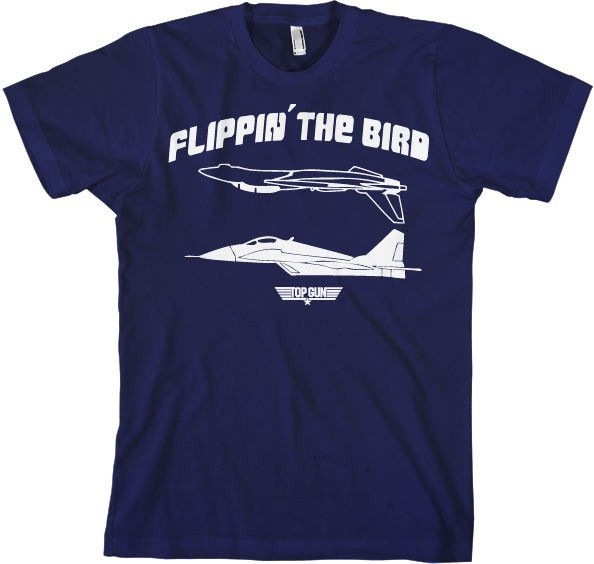 Top Gun Flippin' The Bird T-Shirt Navy